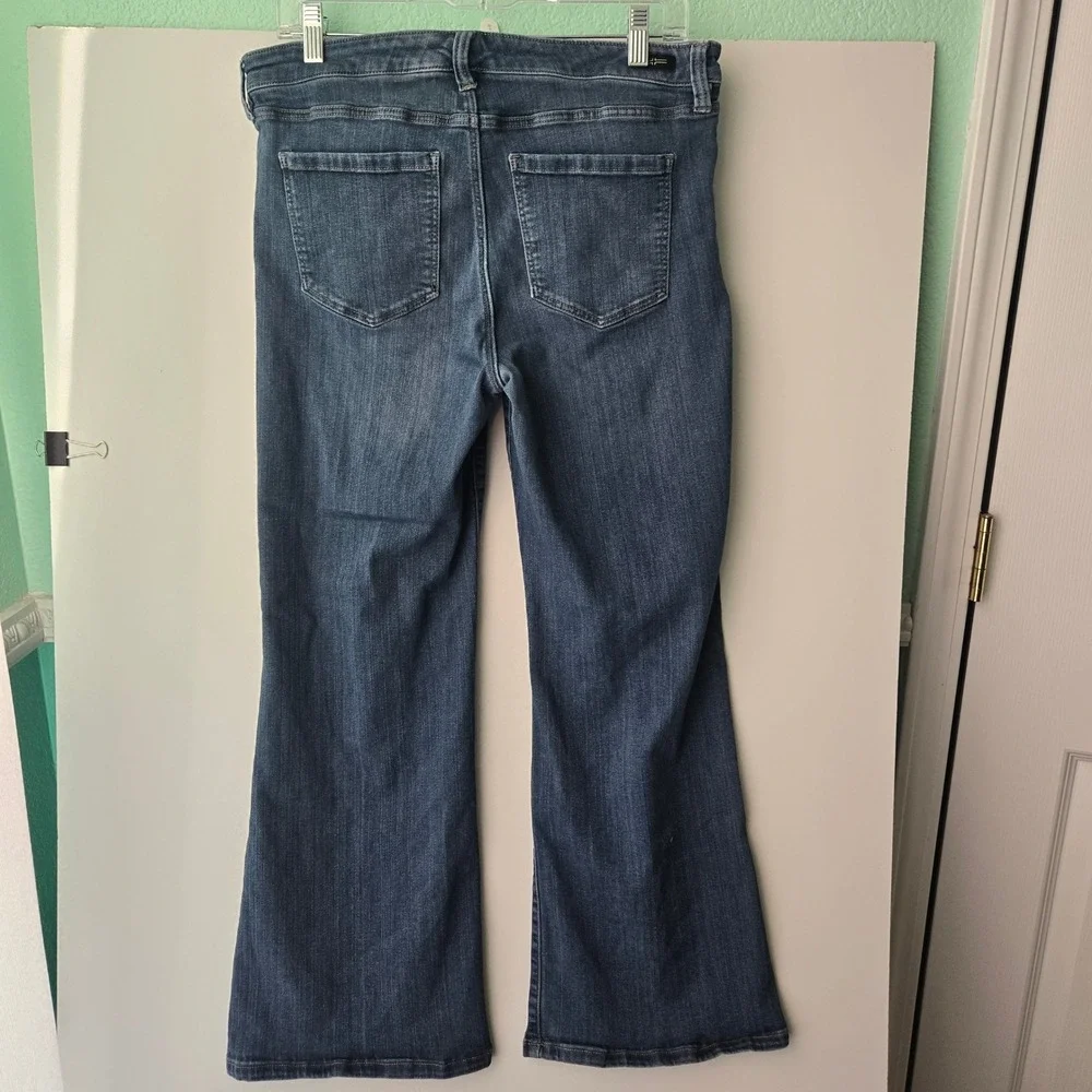 Liverpool Los Angeles Petite Flare Wide‎ Leg Jeans Dark Wash Indigo 14P/32 Denim